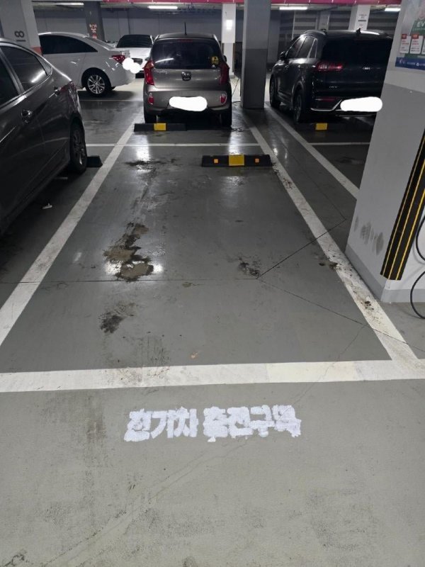 공용주차장에 개인주차장 만들어논 무개념