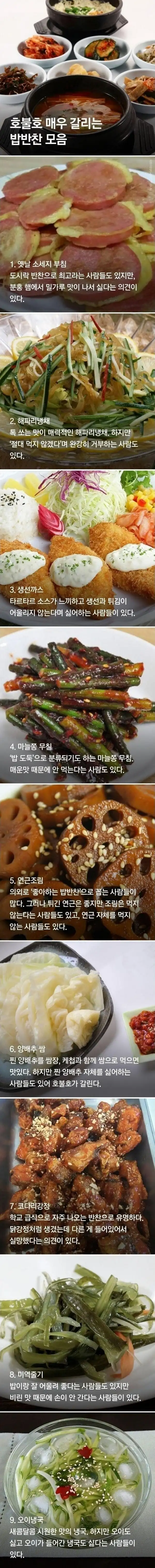 호불호 갈리는 밥반찬