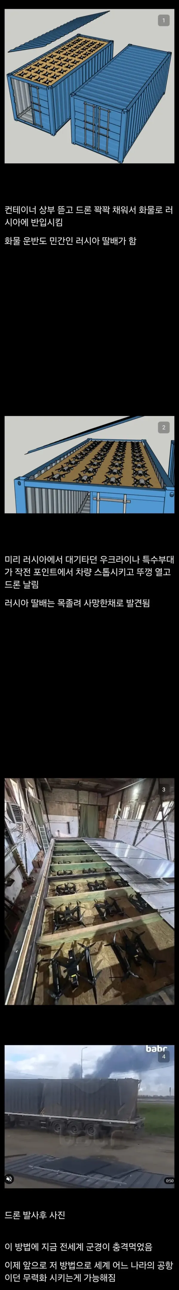 오싹 우크라이나가 드론을 숨긴