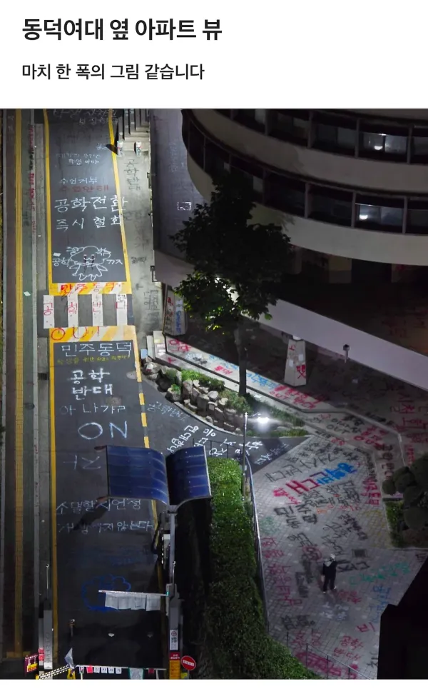 아파트에서 내려다본 동덕여대 뷰